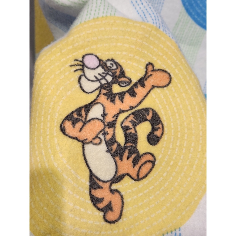 VTG Winnie the Pooh Tigger Piglet Eeyore Disney Bed Blanket Chatham USA Kidcore - Picture 3 of 6